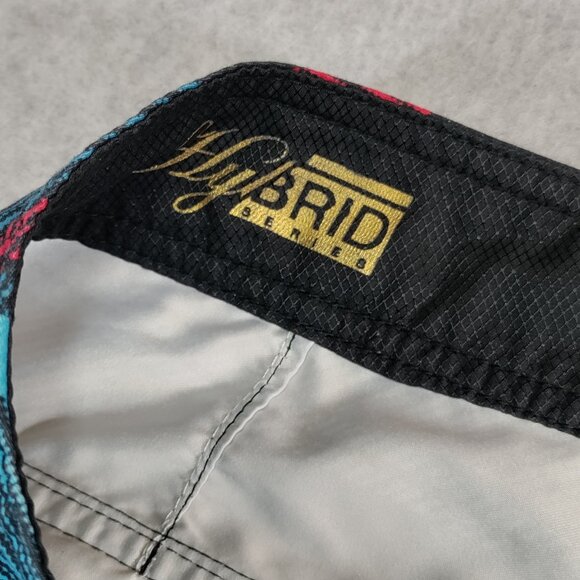 O'Neill Hybrid Board Shorts Mens 32 Blue Plaid 10.5in Inseam Beach Swim Surfing - Picture 7 of 14